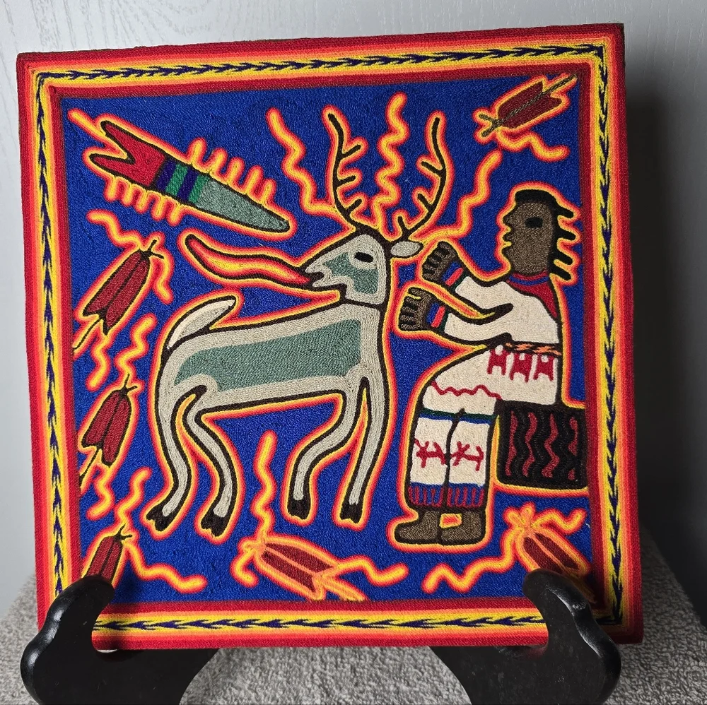 Colorful Huichol Art Wall Decor